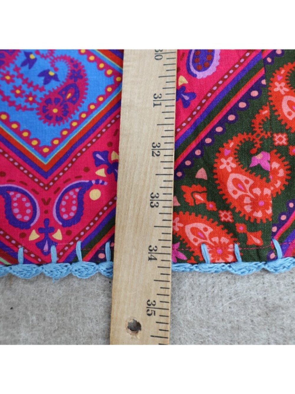 Farm Rio Womens Dress Medium Red Paisley Linen Blend NEW READ - Picture 9 of 15